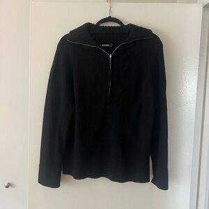 ASOS Black Zip Up Sweater